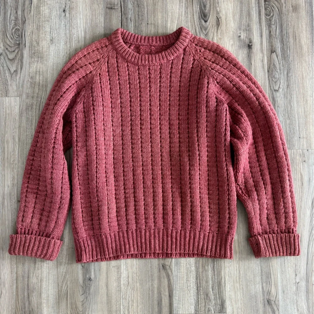 Vintage Rose Cable Knit Sweater - Picture 1 of 15